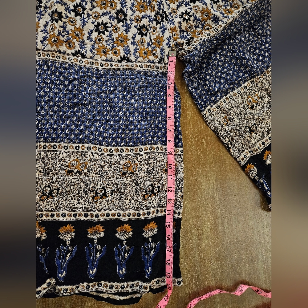 Womens Floral Wide Leg Pants Boho Palazzo Pants Flowy Elephant Pants Size Small - Picture 7 of 7
